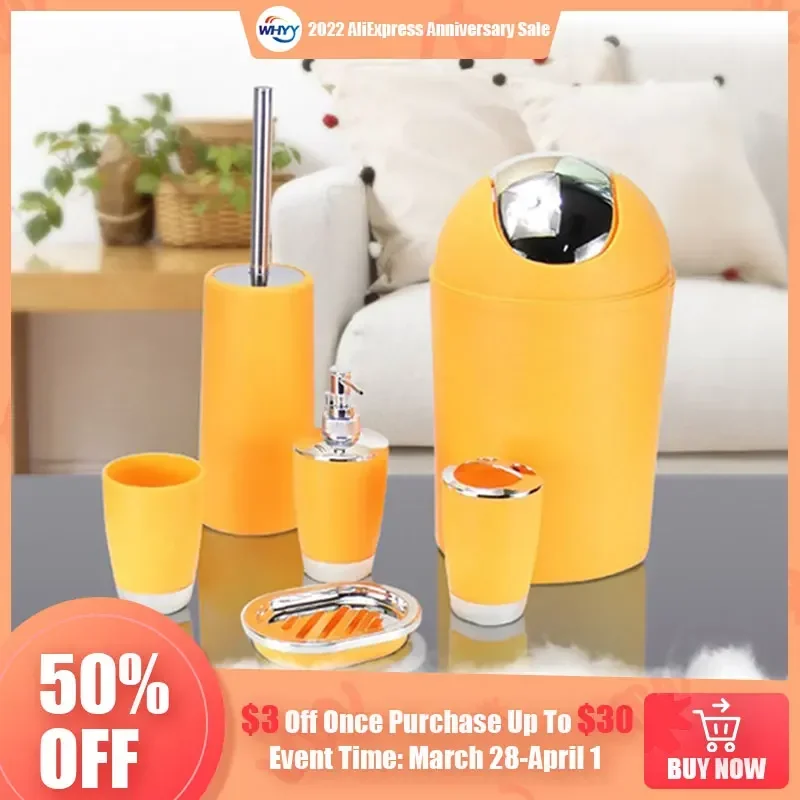 

Bathroom Accessories Set Designer Soap Lotion Dispenser Toothbrush Holder Soap Dish Tumbler or Pump Bottle Cup Toilet Brush