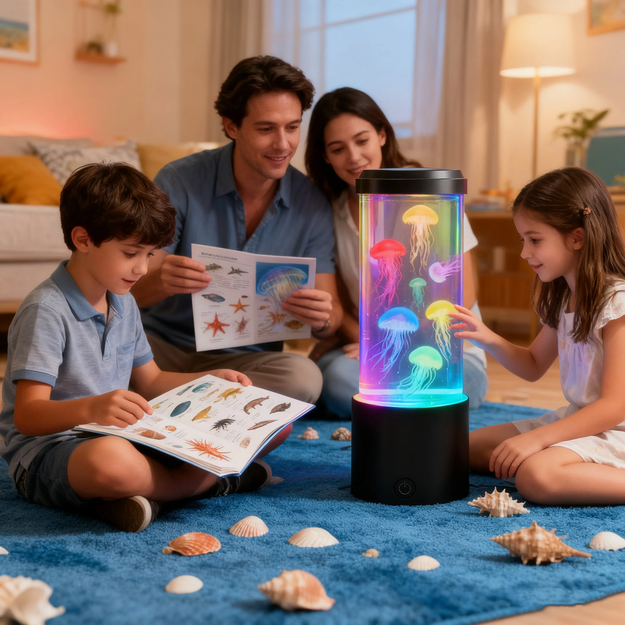 حوض السمك ضوء مع جهاز التحكم عن بعد 12 ألوان LED قنديل البحر مصباح أضواء الديكور المنزل أضواء الغلاف الجوي مستلزمات الحيوانات الأليفة المنزلية