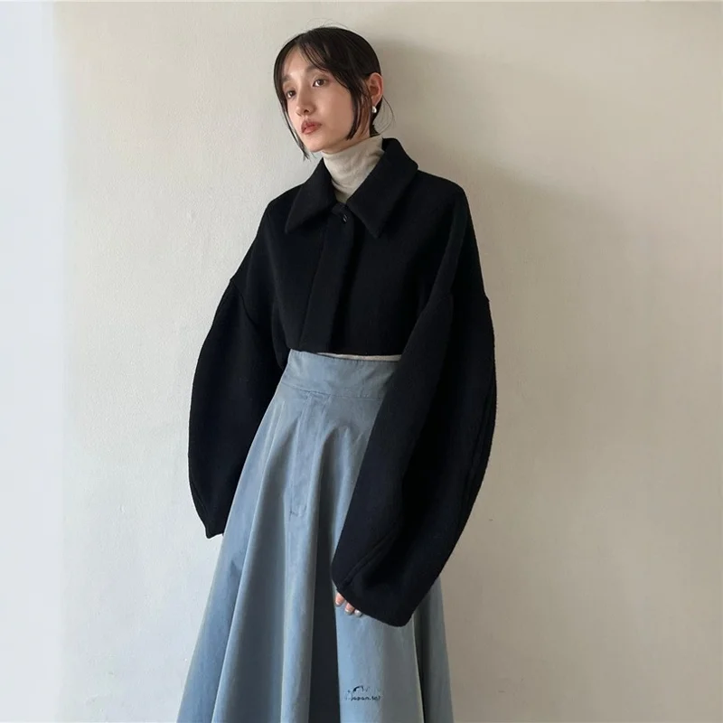

Модное шерстяное пальто-куртка Xingyeja Toro Wee Short, осенне-зимняя новинка, женское, премиум-качество, 100% другое волокно