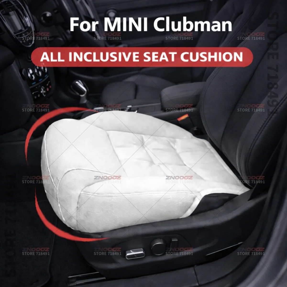 

Car Seat Leg Support Extension Seat Cover Memory Foam Extender Cushion Interior Accessories For MINI Clubman