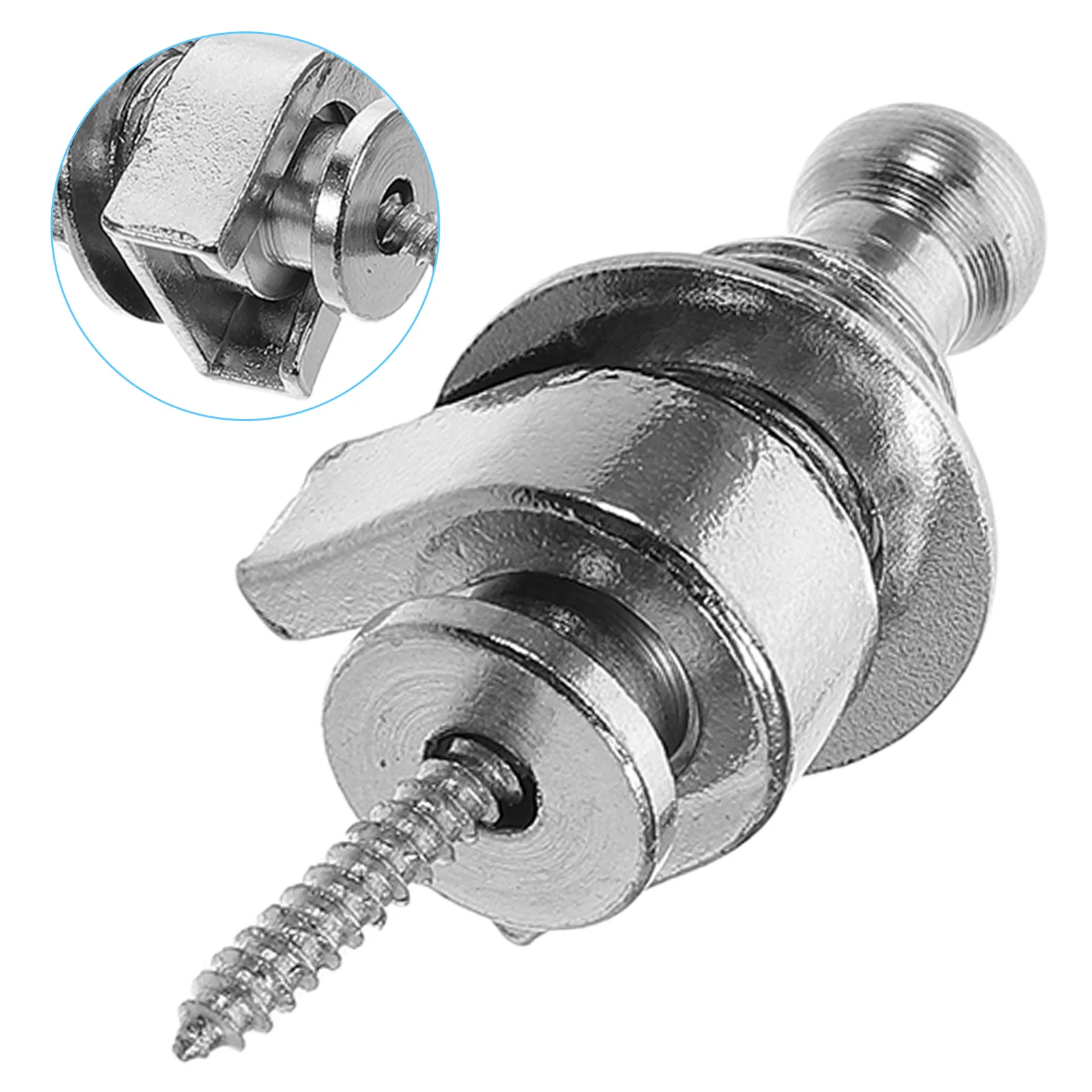 

10 Pcs Acoustic Guitar Strap Button Metal Buttons Neck Electric Fixator Blocks