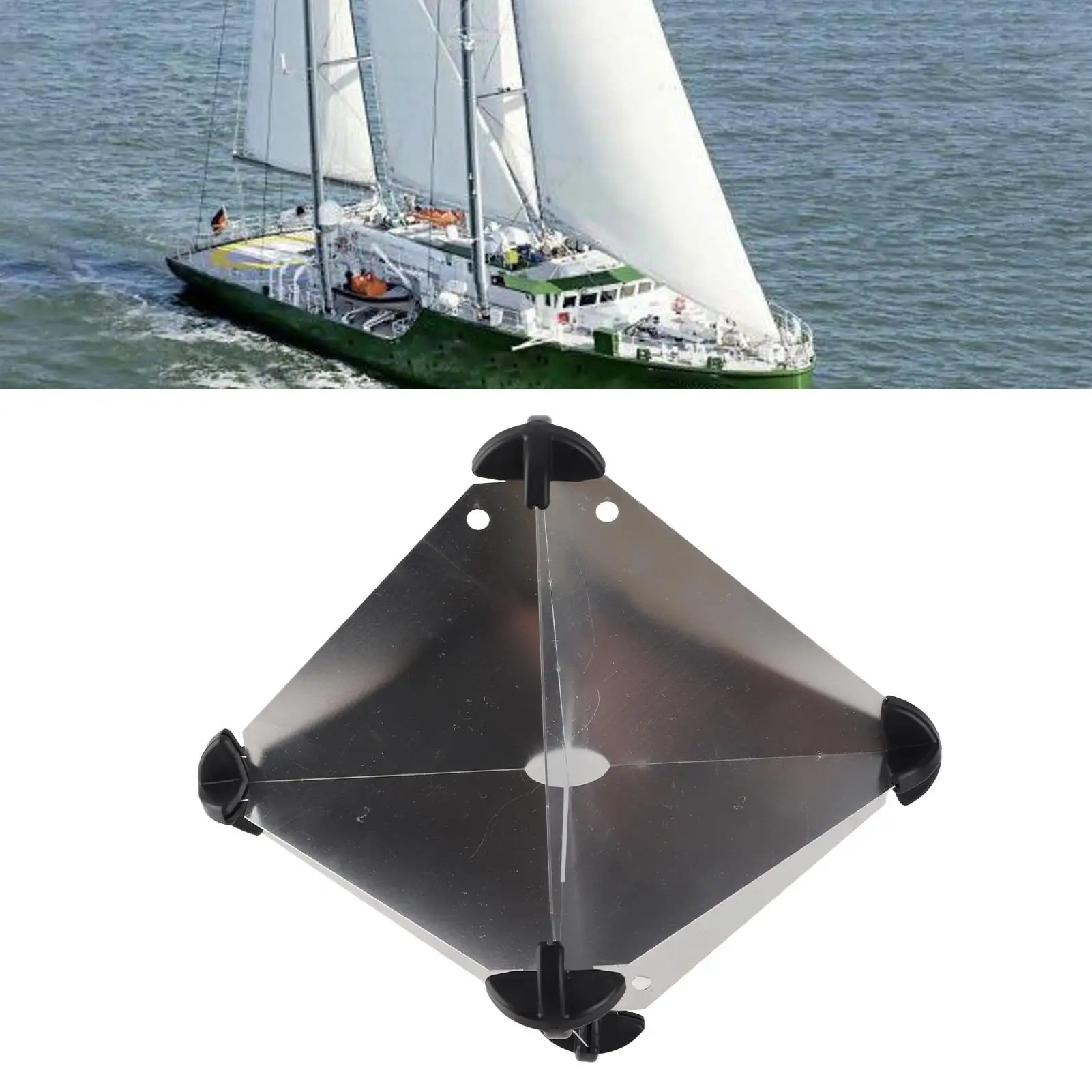 10ks octahedral hliník radiolokátor reflectors 12x12 palce | nerez ocel lodní loď příslušenství pro sailboats & motorboats