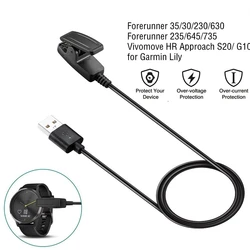 Charger Cable for Garmin Forerunner 35 735XT 235 645 Music Vivomove HR Approach S20 Lily Smart Watch USB Charging Dock Clip