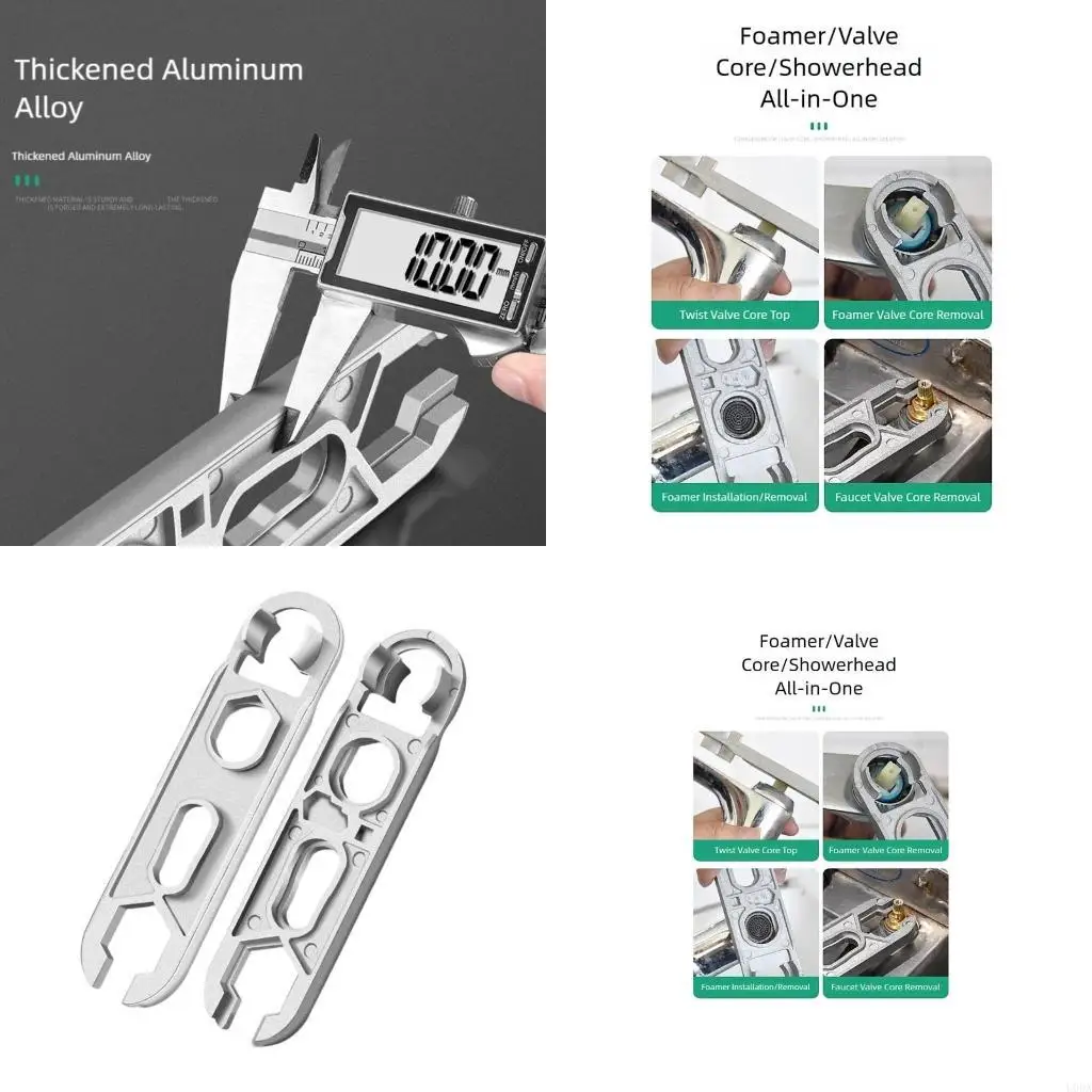 

16 in 1 Water Faucet Wrench Multitool High Strength Aluminum Alloy Construction for Easy Removal and Installation Tasks