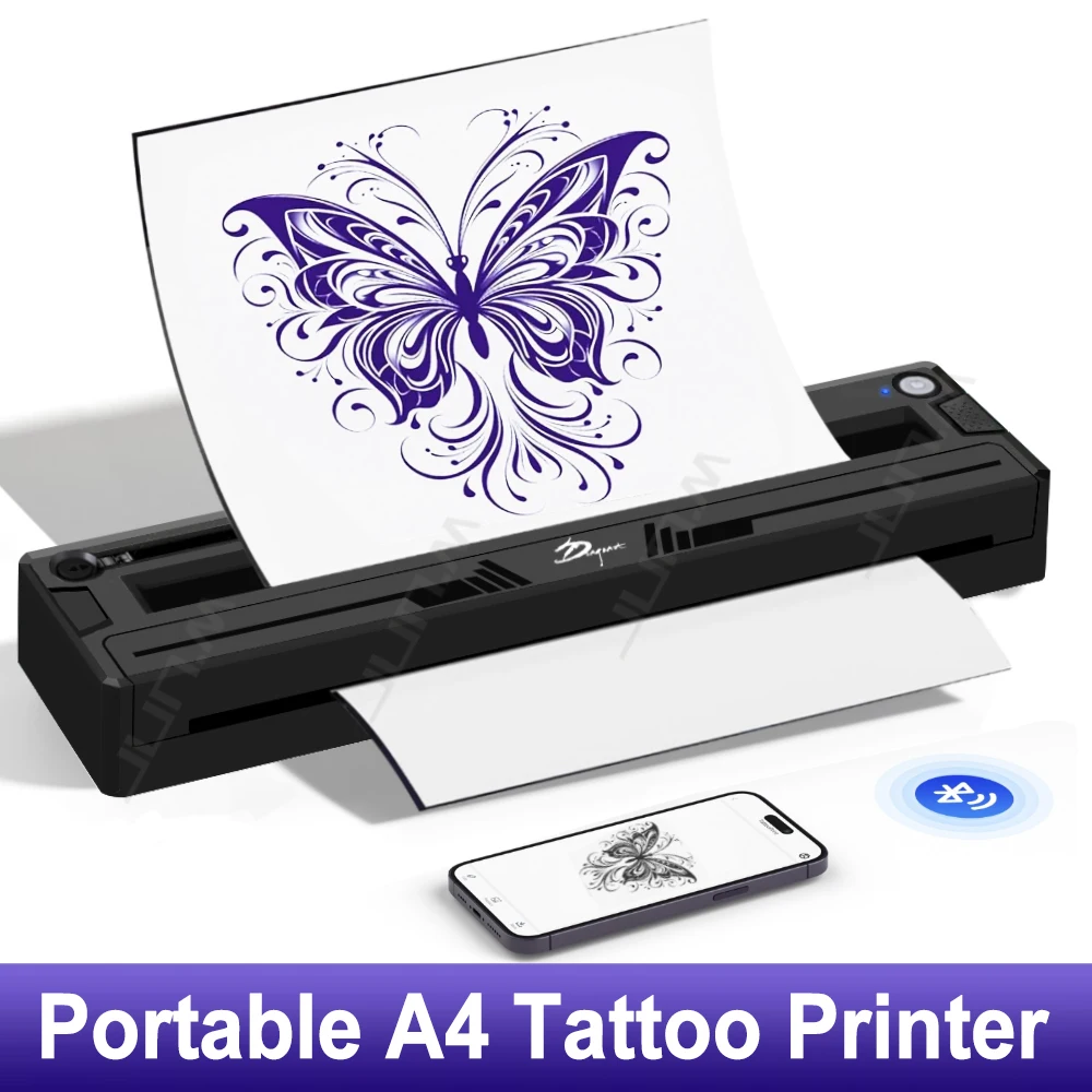 

Wireless Tattoo Stencil Printer Professional & Beginner Friendly with Bluetooth/USB Connectivity 5pcs Stencil Paper Included