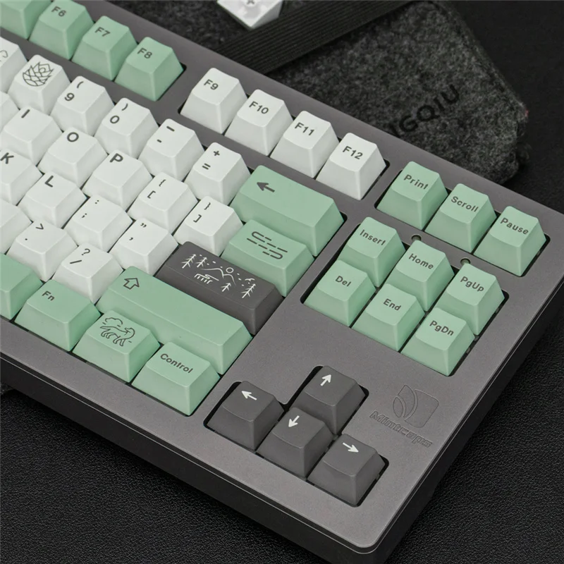 Dye Sublimatie November Fog Keycaps Cherry Profiel Pbt 130/23 Toetsen Voor Mx Schakelaar 64/87/96 Mechanische Toetsenbord