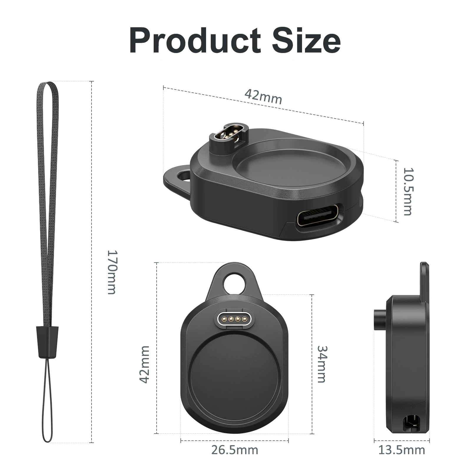 2 في 1 نوع C/مايكرو USB ساعة محول الشحن ل Garmin Fenix 7 7S 7X 6 6S 5 5X Venu2/Sq Vivoactive 3 4 شاحن حوض محول