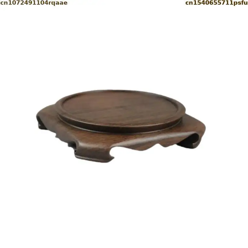 High Quality Miniature Ebony Pedestal Crafts Coffee Tea Sets Wooden Tray Figurine Vase Flower Pot Sorting Table Display Stand