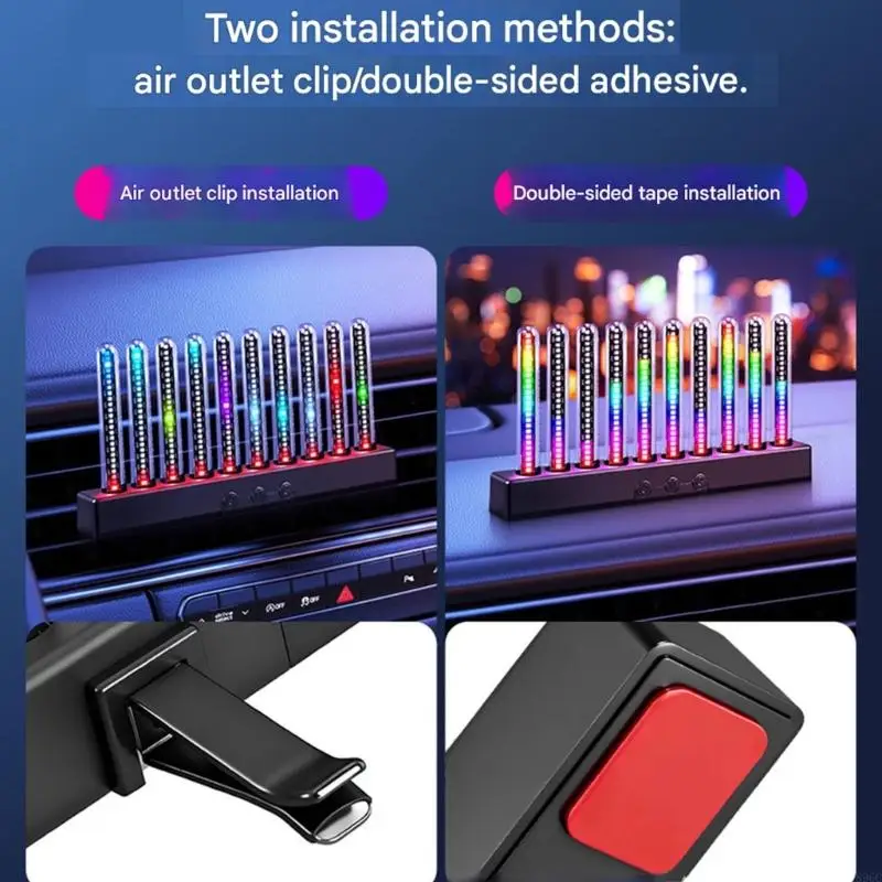 

USB LED Spectrum Light With 8 Display Mode And 5 Brightness Level For Music Gaming And Home Decoration 896C