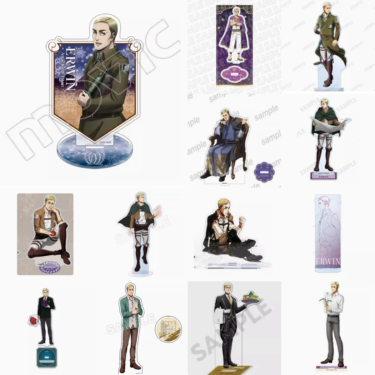 41 estilos Anime Erwin Smith soporte acrílico muñeca juego Smith Erwin figura modelo placa Cosplay juguete para regalo