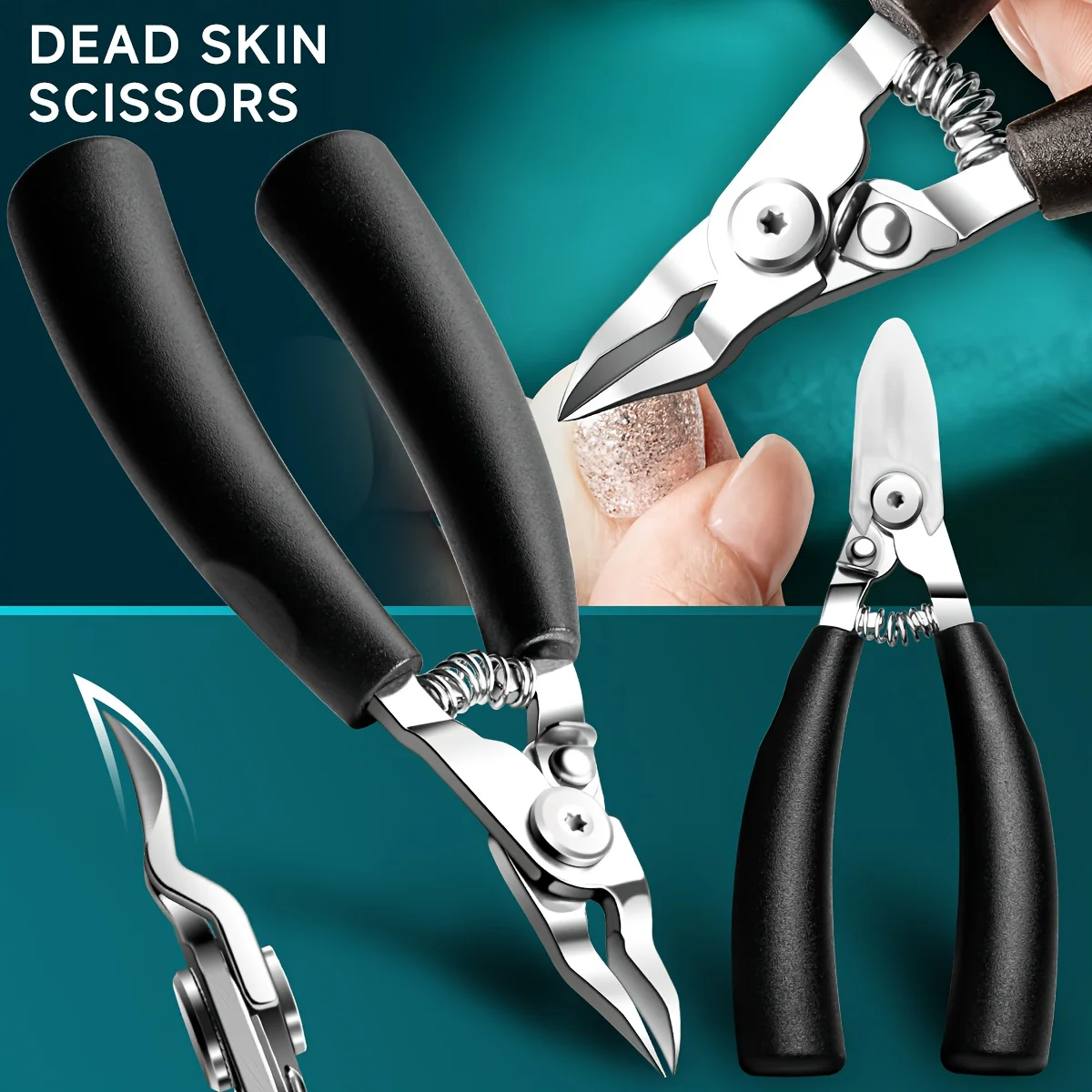 

Сверхмощная машинка для стрижки ногтей на ногах, средство для удаления ногтей с заостренным кончиком, подходит для твердых/толстых ногтей, обрезка вросших ногтей, дизайн с большой челюстью