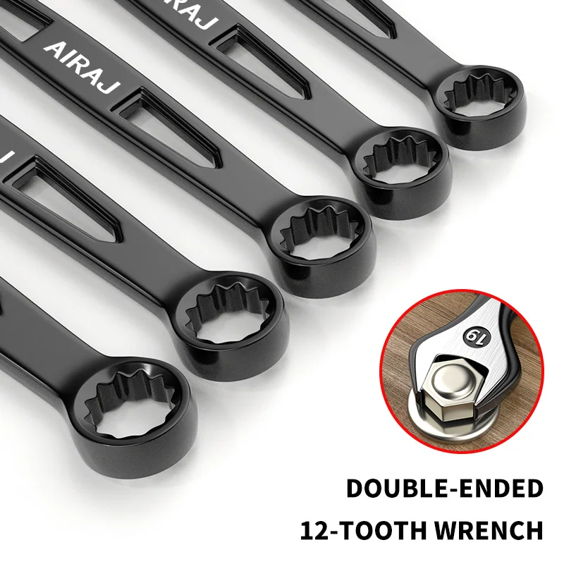 Dual-Ended Wrench, Ratchet Wrench, Industrial Grade, Hardware Tool, Auto Repair Universal Wrench