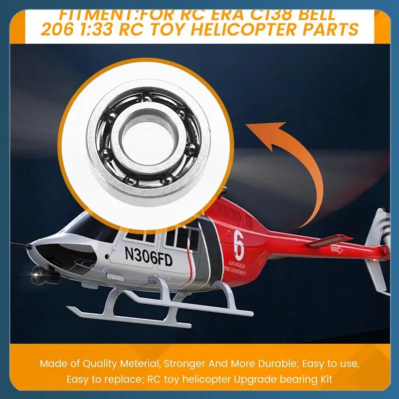 

Y22A-RC Toy Helicopter Upgrade C138 C186 Bearing Kit For RC ERA C138 Bell 206 1:33 RC Toy Helicopter Parts