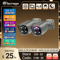 Techage UHD 4K 8MP 5MP Security POE Camera Smart AI Human Detect Outdoor Two-way Audio IP Camera CCTV Surveillance Color Night