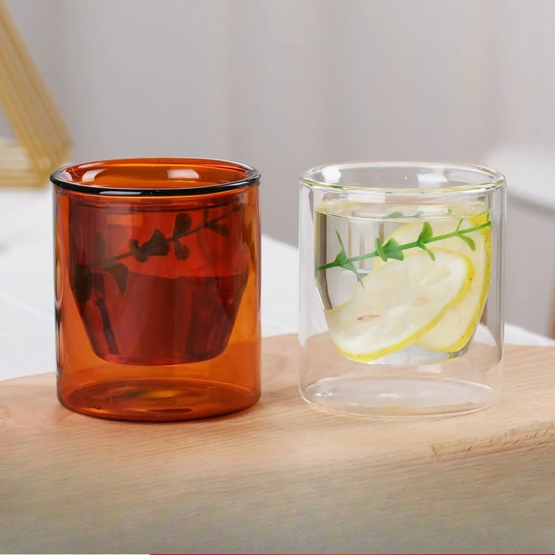 

Красочная стеклянная чашка в форме яйца с двойными стенками, термостойкая кружка для чая, кофе, посуда для напитков