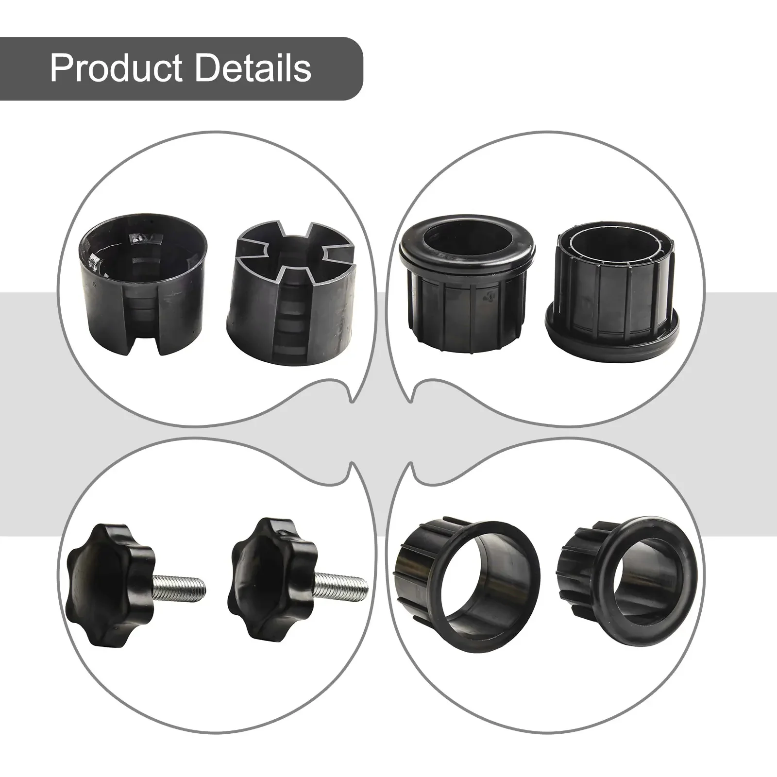 Beach Umbrella Holder Adaptor Set 6 Piece Replacement Parts for Secure Fixing Weather Resistant with Adjustable Knobs