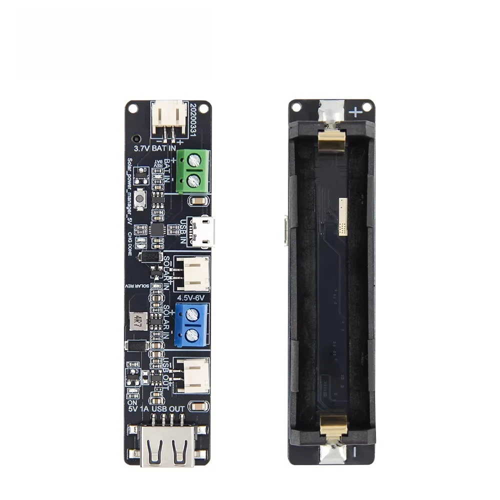 LILYGO ®   Support de batterie TTGO T-BAT CN3065, puce d'alimentation, charge solaire, peut être utilisé avec la carte de développement de batterie 18650