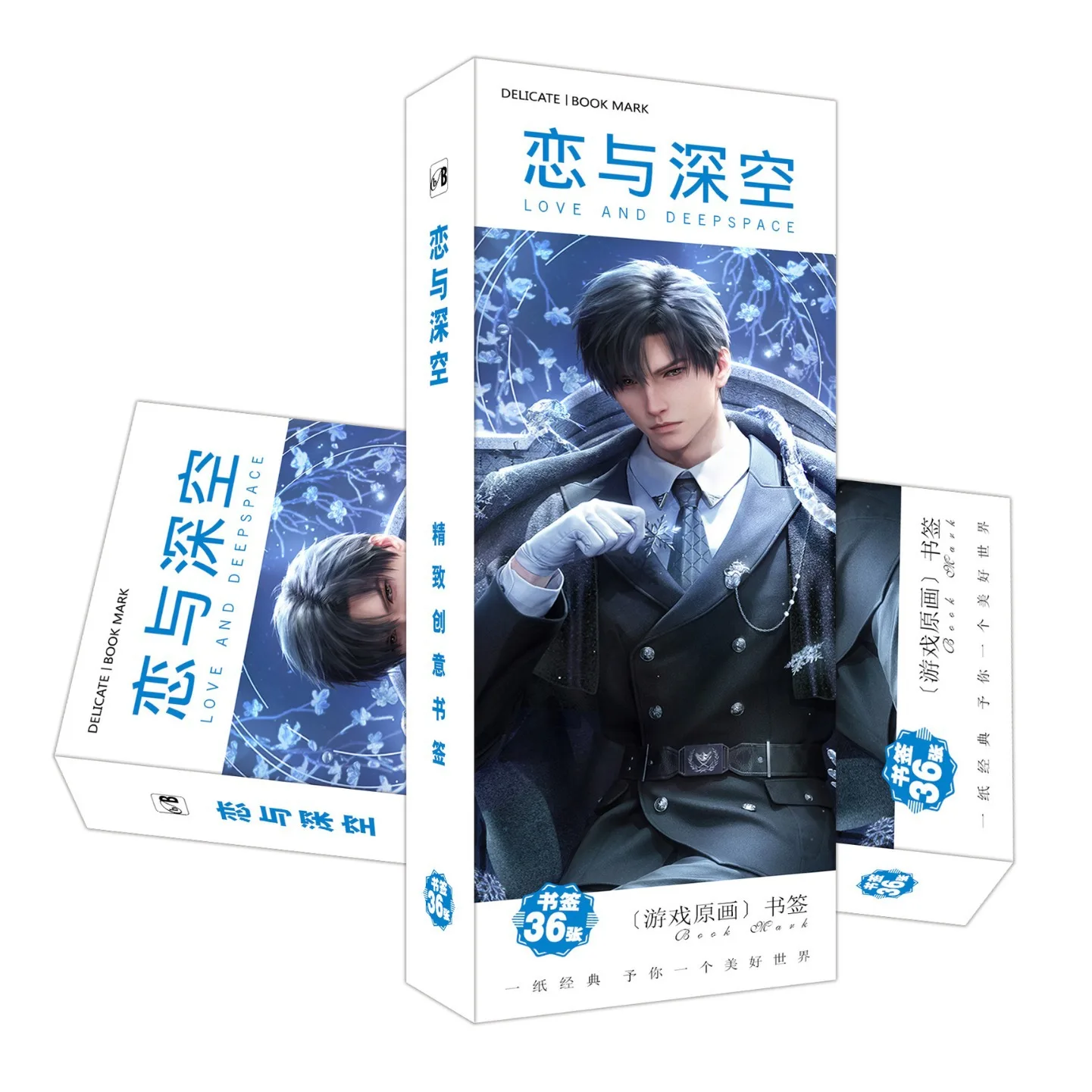36 Pcs/Set Love And Deepspace Game Paper Bookmarks with Xavier Rafayel Zayne Characters Book Message Cards Stationery Set