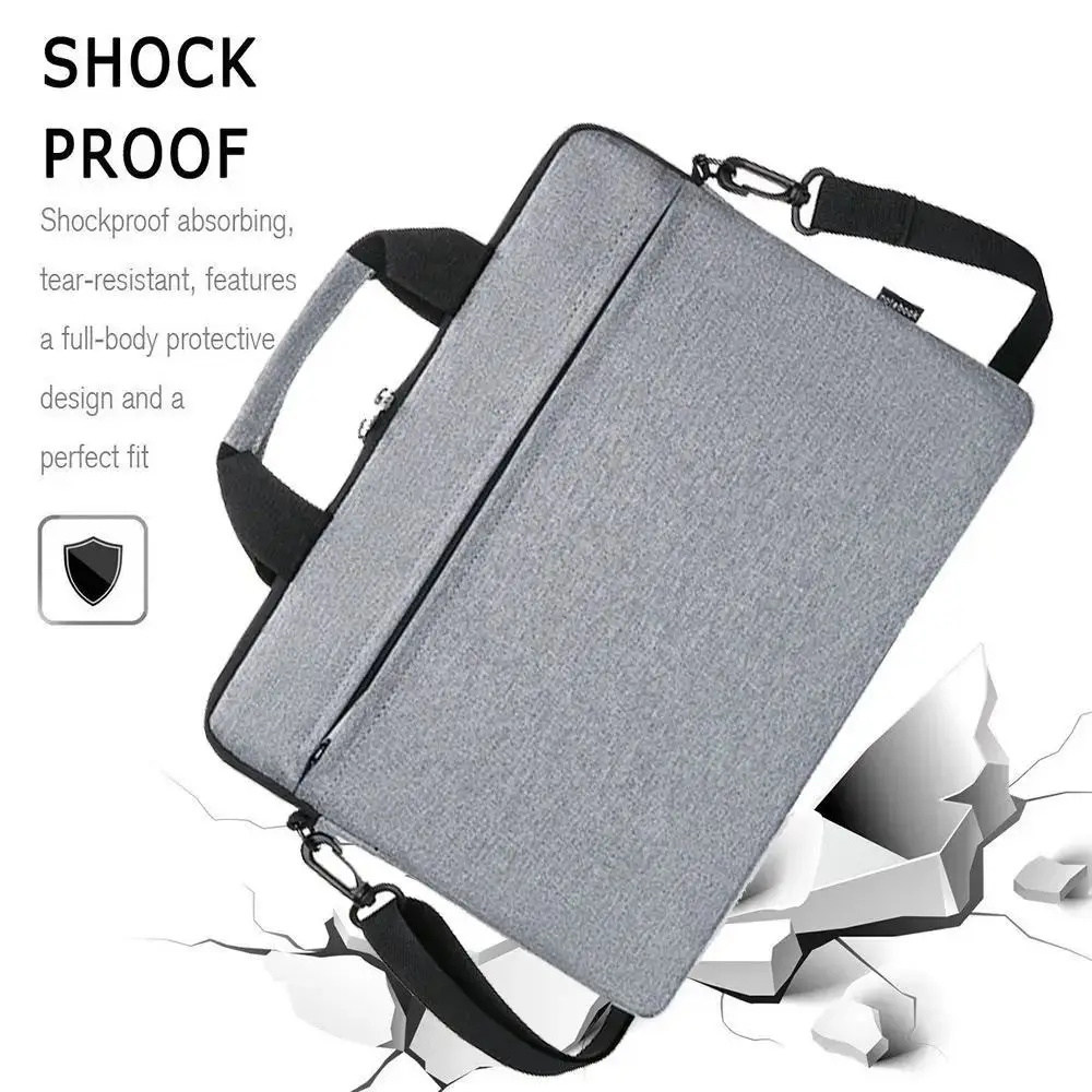 

Pouch Oxford Cloth Crossbody Briefcases Thick Padded Portable Business Briefcases Waterproof 15.6 inch Laptop Handbag Unisex