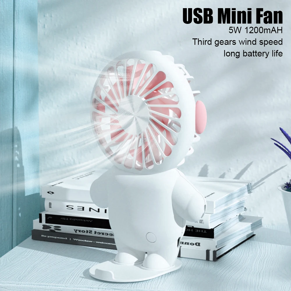 Summer Cooling Fans Wireless Air Circulators USB Mini Pocket Fan For Camping Hiking Fishing Astronaut Portable Hand Fan