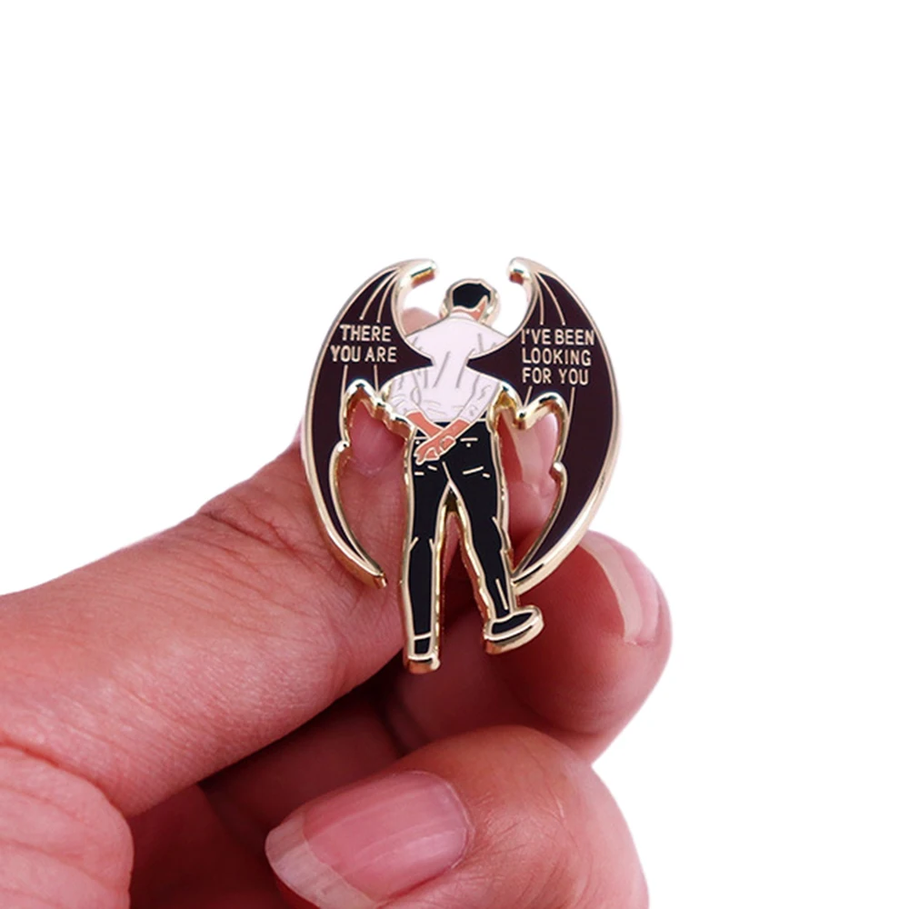 Ты здесь. Я буду дивизию для вашего забавной булавки с фильмами, такая же эмалированная брошь, значок в стиле фэнтези для украшения сумки на рюкзак