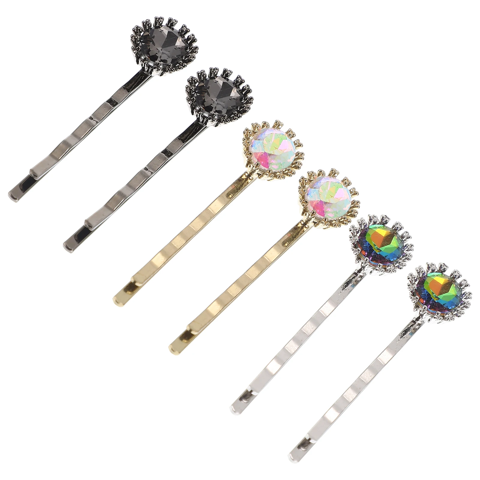 

6pcs Zircon Pins Decorative Clips Styling Accessories Cubic Zirconia Jewelry Lightweight Elegant Simple Design Durable