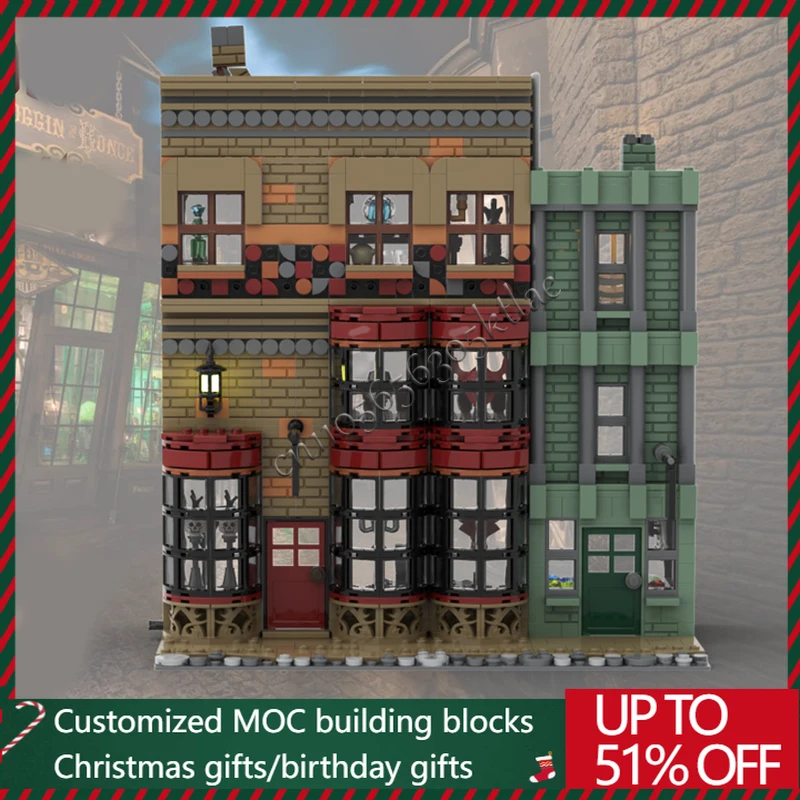 

1084 шт. MOC креативный чердак Ttreet вид конструкция Мистериу секретная камера MOC строительный блок модель головоломка детский набор подарки