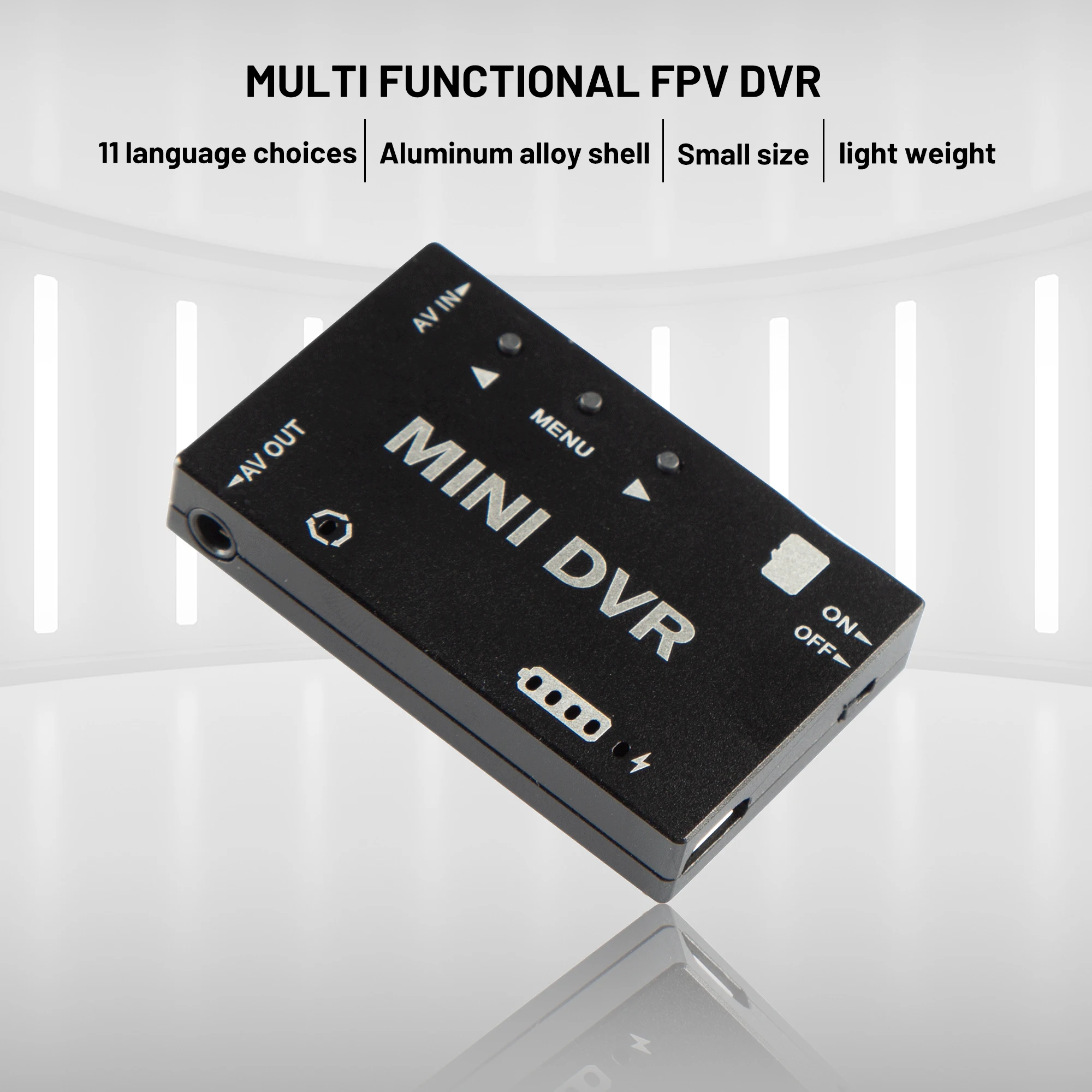 Mini FPV DVR Module Video Audio Recorder NTSC PAL 30FS Switchable Built-in Battery Support 32GB Card for FPV Drone Quadcopter