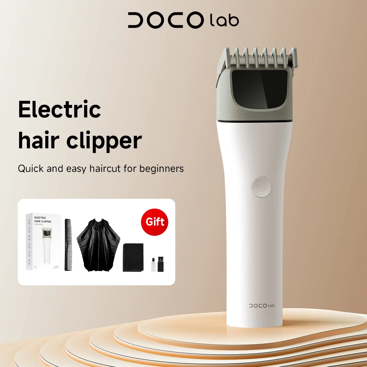 DOCO Electric Hair Clippers Trimmers For Men Adults Kids Professional Cordless Type C Rechargeable Hair Cutter Machine