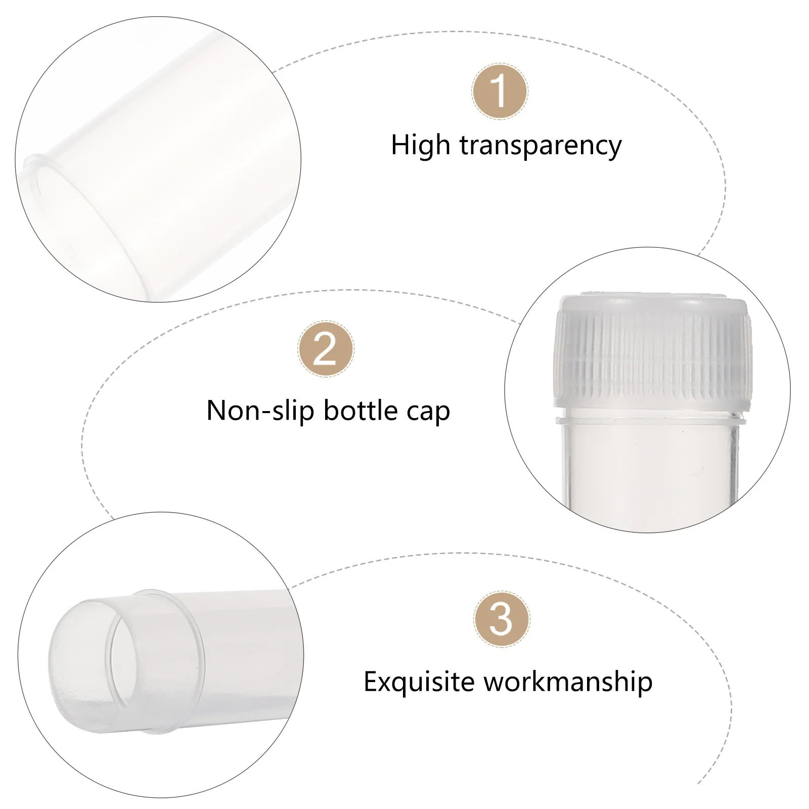 

100Pcs Small Plastic Vials 5Ml Clear Refillable Dispensing Bottles with Screw Cap for Essential Oils Liquids Travel Use