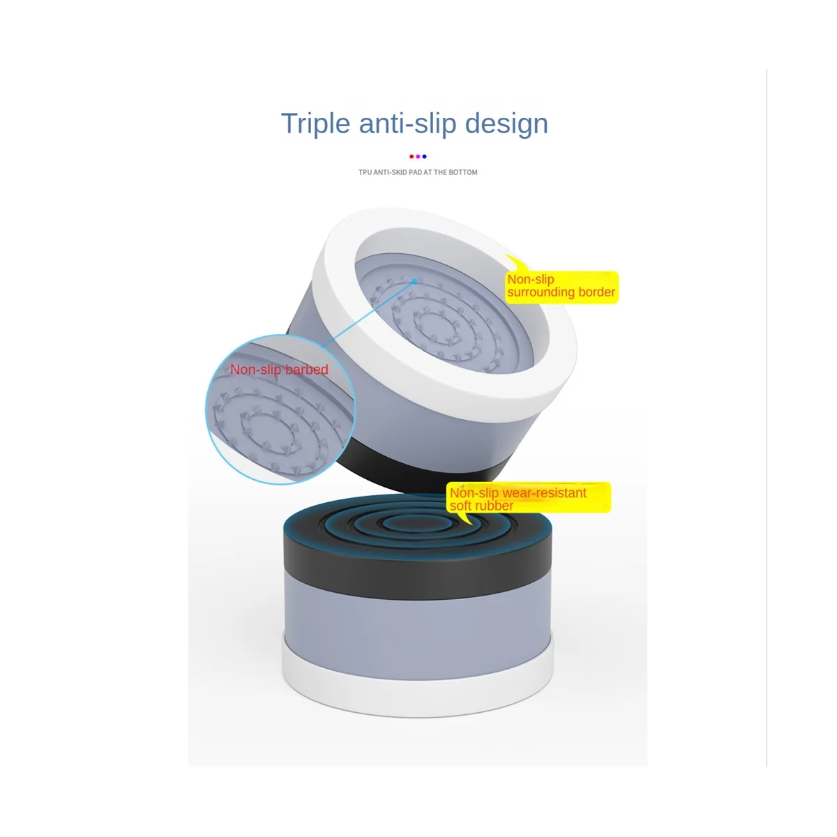 4 Sets Furniture Bed Risers Heavy Duty Round Bed Lifts Risers Adjustable Height,for Table Chairs Couch Cabinet Legs Sofa