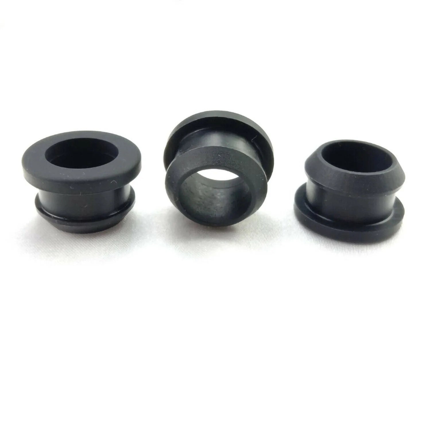 

Black 4.5mm-50.6mm Silicone Rubber Snap-on Grommet Hole Plugs End Caps Bung Wire Cable Protect Bush