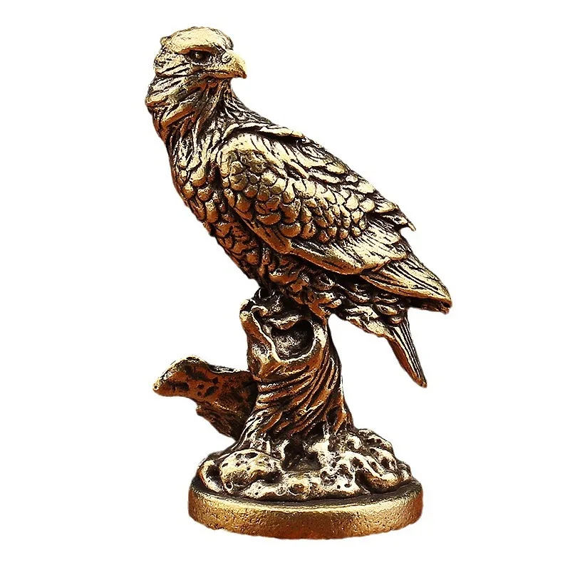 جديد النحاس النسر تمثال خمر مقلد الحيوان تمثال المنزل مكتب عمل ديكور حلية معدنية الشكل الدعائم لعبة هدية