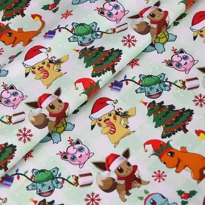 45x140cm Miniso Pokémon 100 Cotton Fabric Cloth Sewing Quilting Fabrics For Patchwork Needlework Diy Handmade Accessories