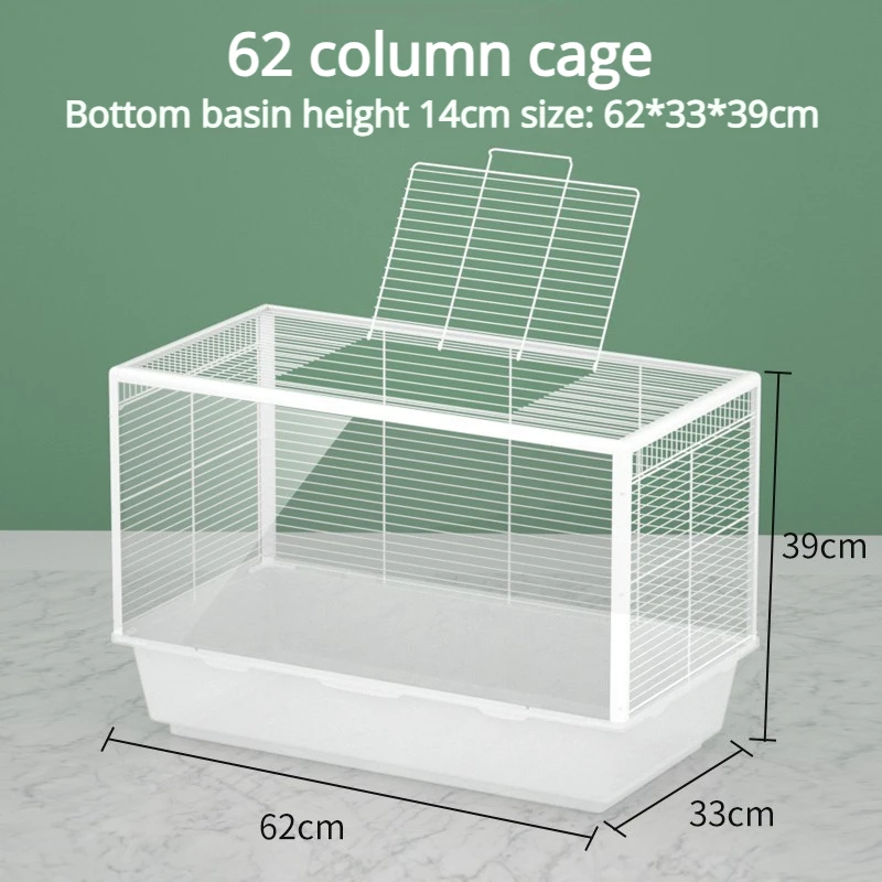 Fully transparent column 62 transparent elevated hamster cage with acrylic decorative scenery display box - view 6