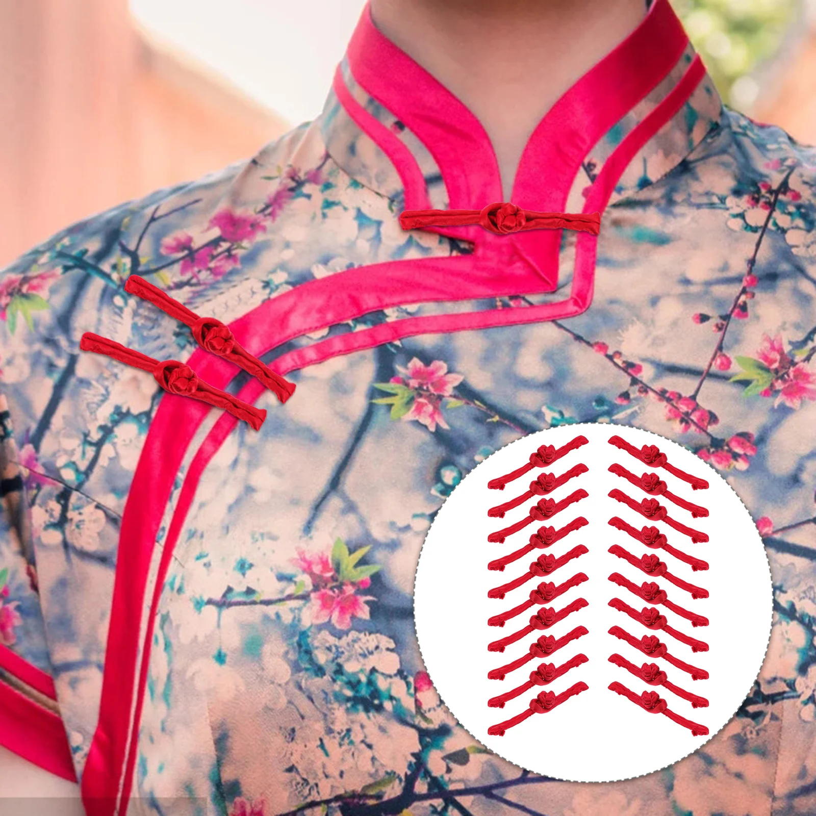 

Chinese Fabric Buttons Vintage Sewing Fasteners For Cardigan Sweater Coat Shawl Satin Toggles Closure Craft Decoration