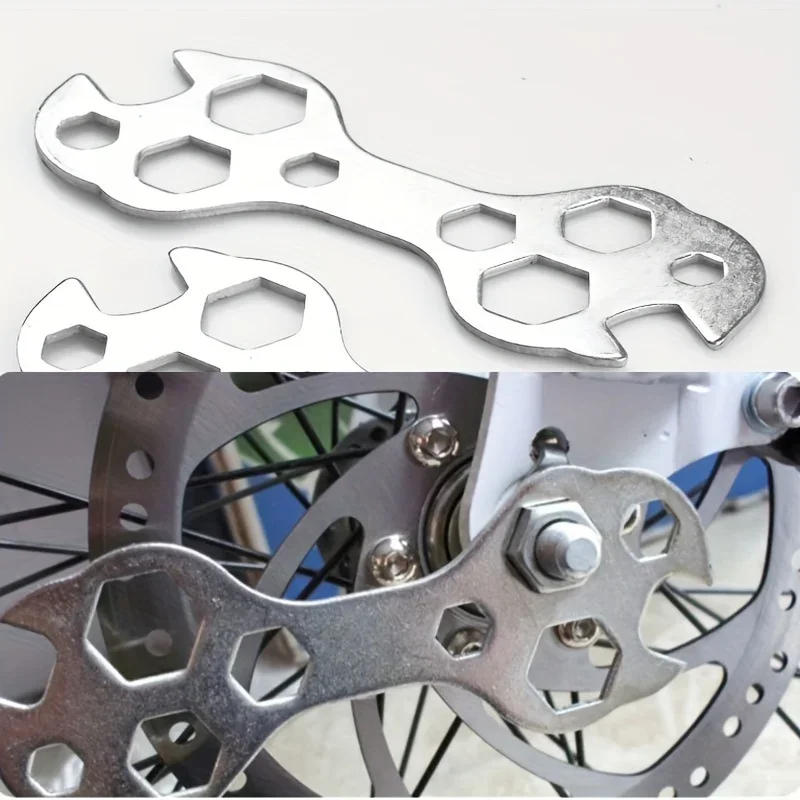 10 In 1 Bicycle Pedal Wrench, Multi-functional Wrench,Portable Steel Porous Hexagonal Repair Tool Set, Hexagonal Wrench