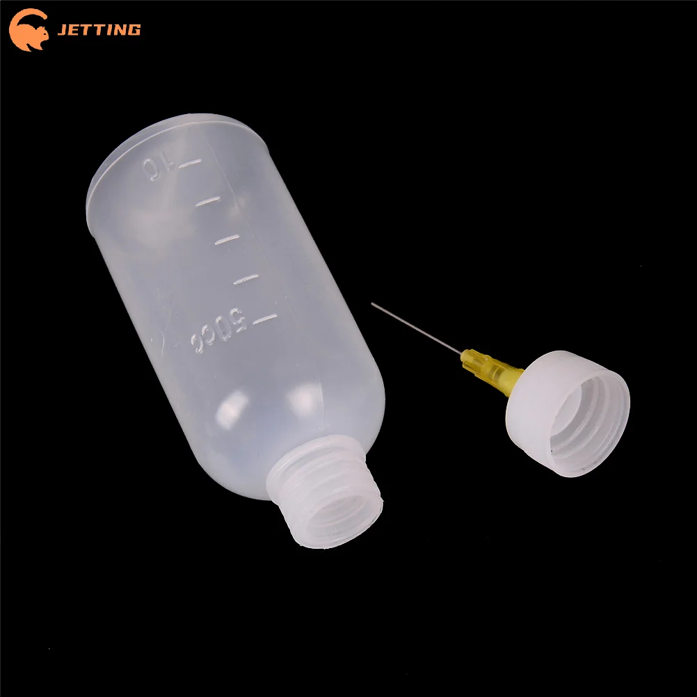 1Pcs 50CC Needle Dispensing Bottle Plastic Alcohol Bottle Long/Short Needle 50ML Capacity For Dispenser Rosin Solder Flux Paste