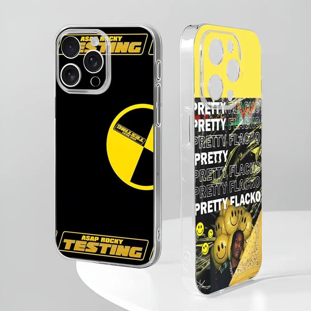 ASAP Mob Asap Rocky Rapper TESTING Phone Case New For IPhone 16 15 14 12 13 11 Pro Max Mini X XR XS Plus Black Silicone Transpa