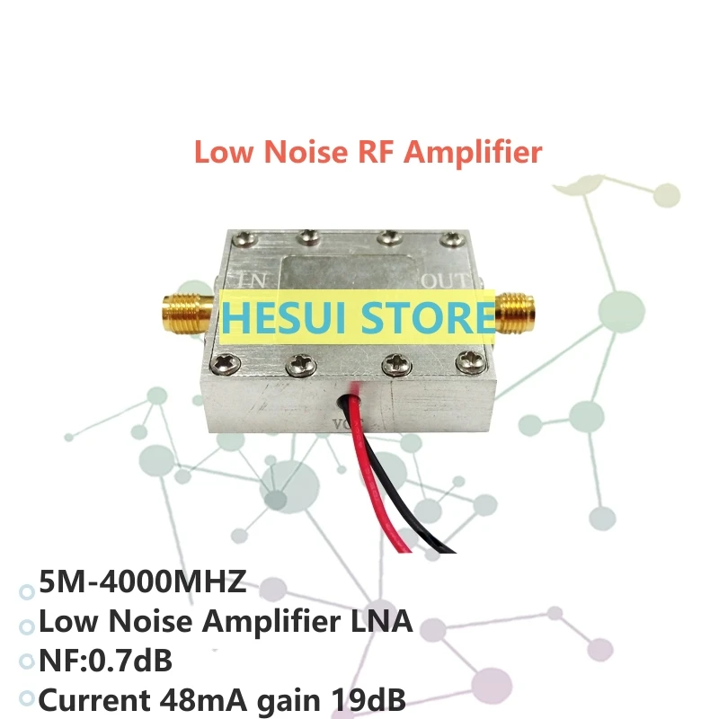 

Усилитель радиочастотного сигнала с низким уровнем шума, LNA (0,005-4 ГГц, 19 дБ, 0,7 дБ) Beidou