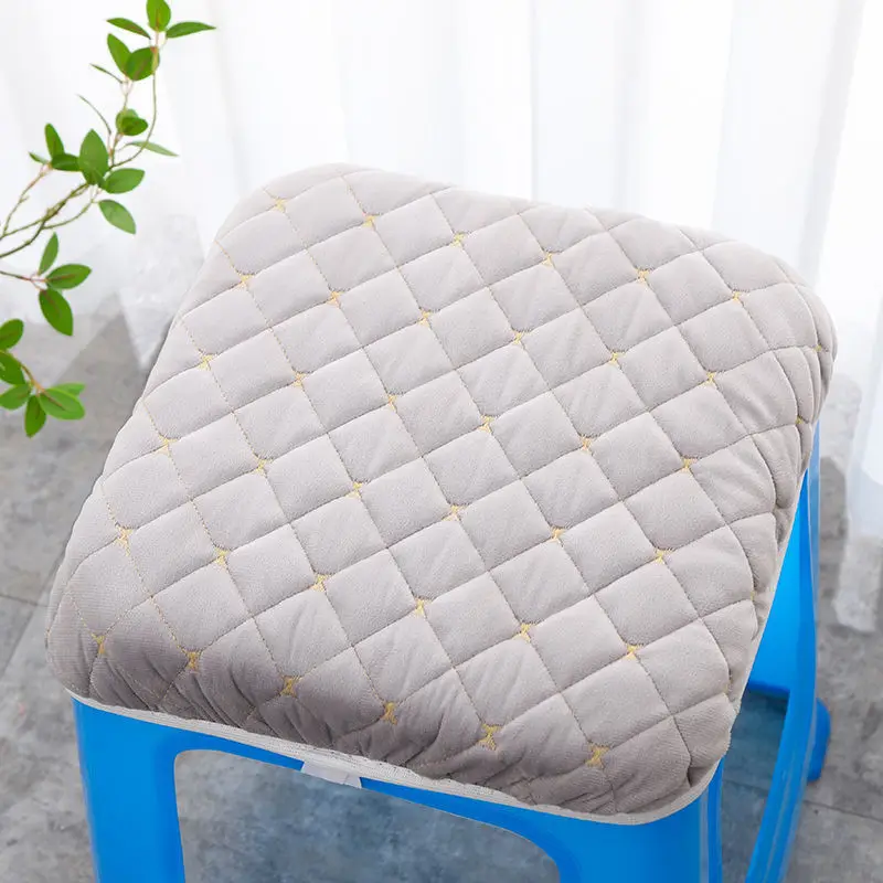 Dutch Pile Side Bench Cushion Stool, Quilted Warm Silicone, Non-slip Bottom, Hotel Household, Plastic Rubber, Cushion