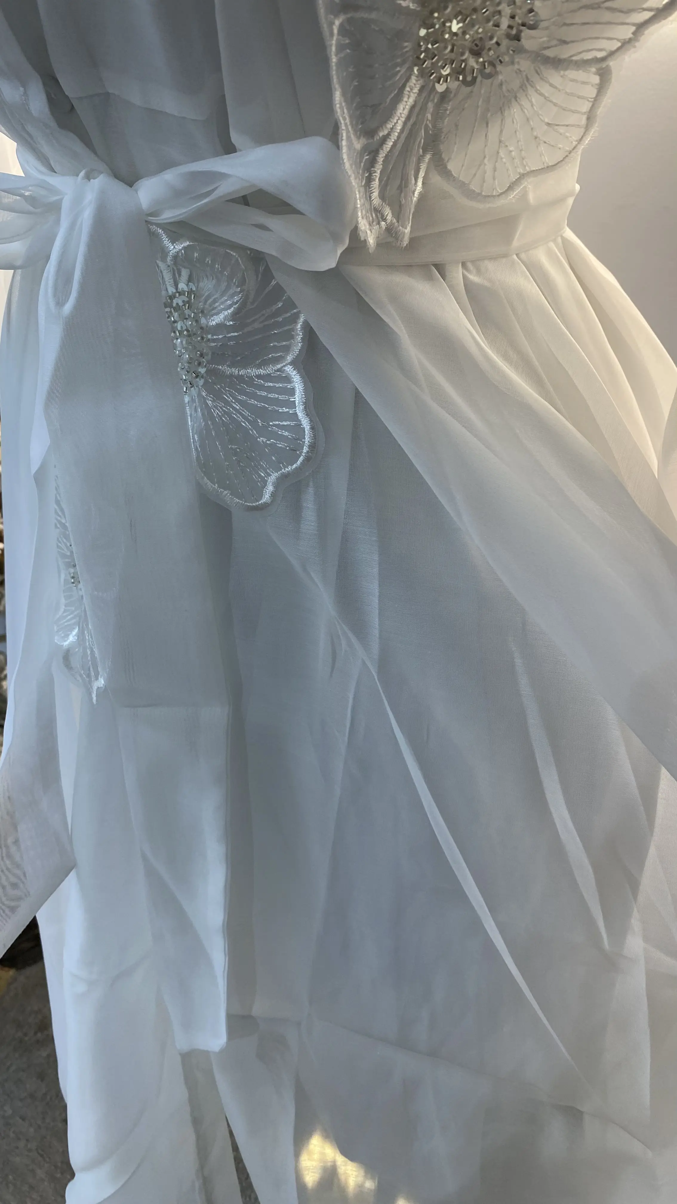 Retro-Modekleid für Damen, elegant, 3D-Applikation, Netzstoff, großer Saum, Design, Revers, lange Ärmel, GZXX485