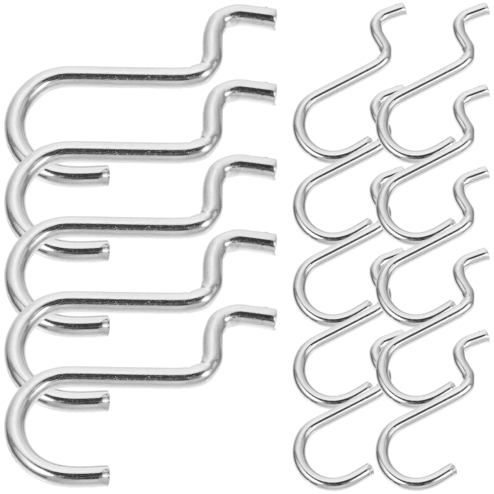 20 Pcs Slat Wall Peg Board Hook Utility Hooks Perfboard Boards Silver Pegboard Hanging