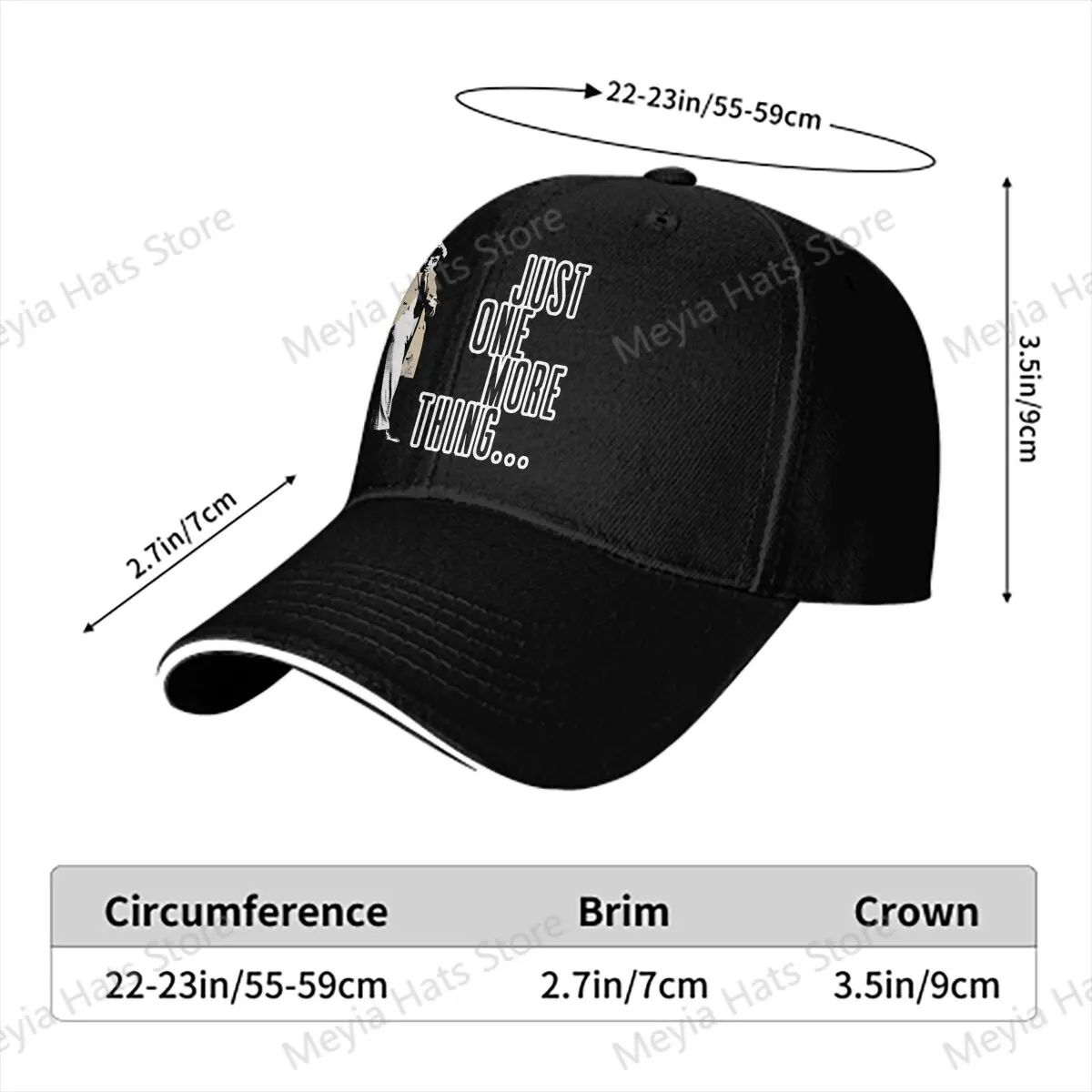 Just One More Columbo Movie Baseball Cap Men Hats Women Visor Outdoor Snapback Caps