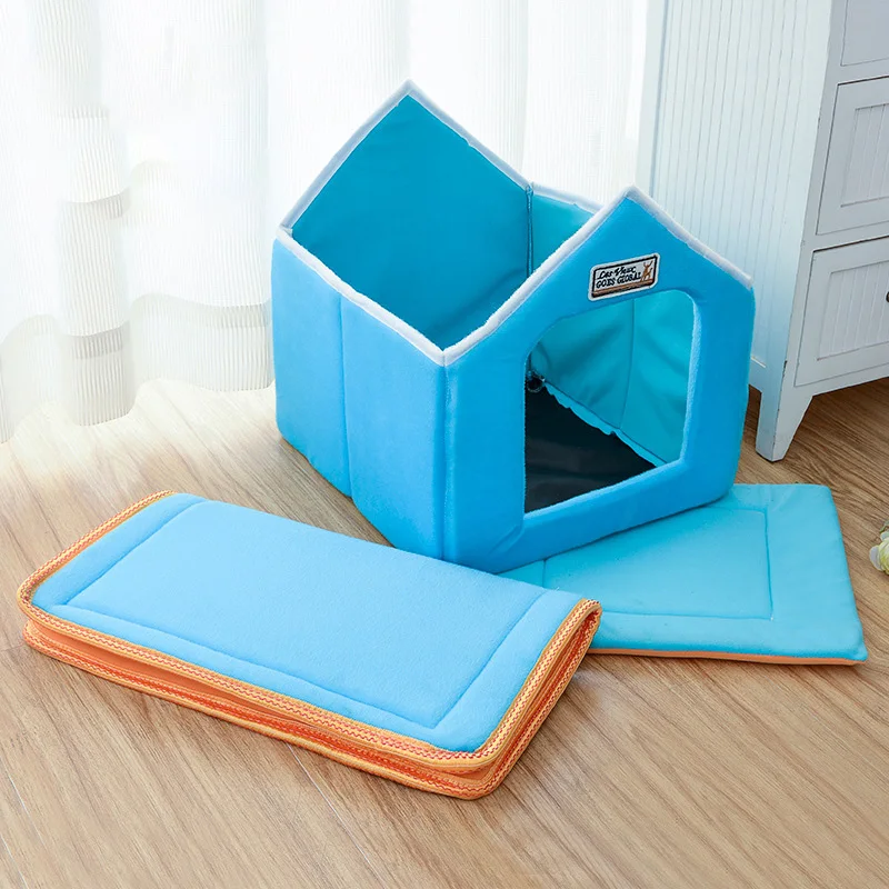 Imagem -03 - Cama Grande Pet Dog Cat House Canil de Impressão Confortável Mat For Puppy Cama Dobrável para Gatos Pet Supply Hot Sale Inverno