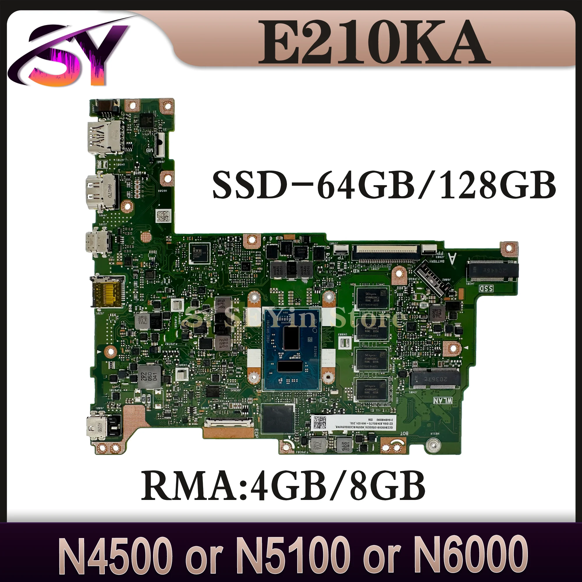 

E210 Mainboard For ASUS Vivobook Go 12 E210KA L210KA L210K E210K Laptop Motherboard N4500 N5100 N6000