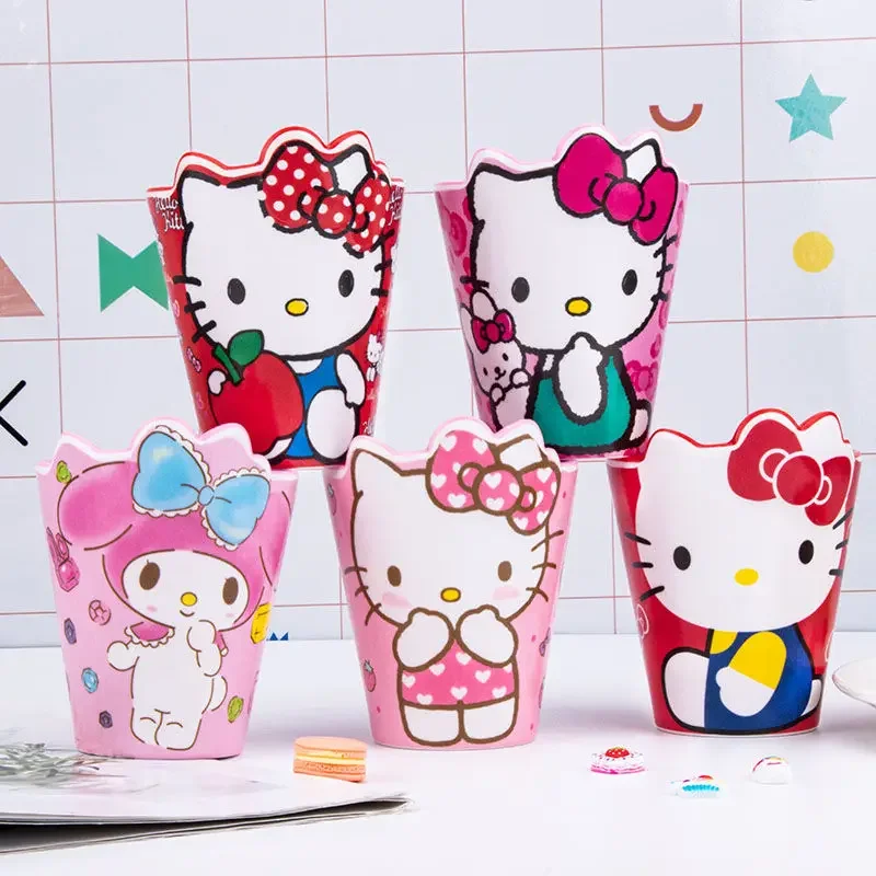 

Hello Kitty Anime Kawaii Sanrio Ins Fashion Children Water Cup Cute Cartoon My Melody Students Tableware Cup Gifts for Girls