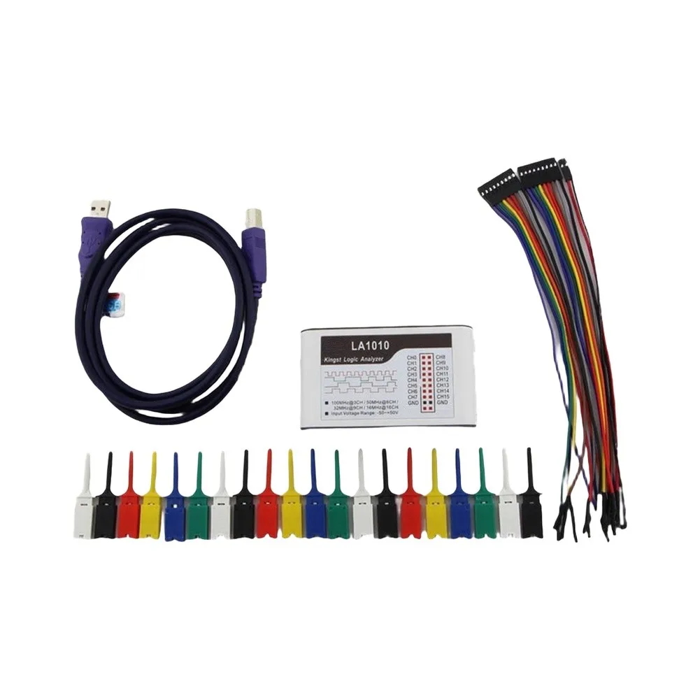 1set 16-channel Stable Logic-analyzer 100MHz Interface LA1010 For Protocol Debugg Electronic Testing And Debugging