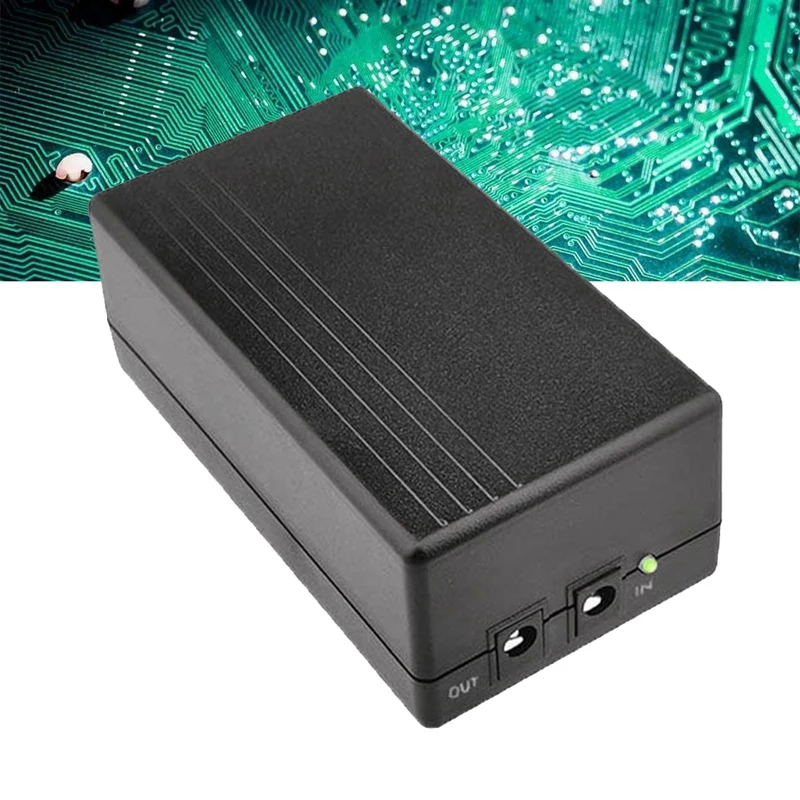 Imagem -03 - Fonte de Alimentação de Emergência de Espera Mini Ups Bateria de Backup para Cctv Roteador Wifi 12000mah 12v 2a