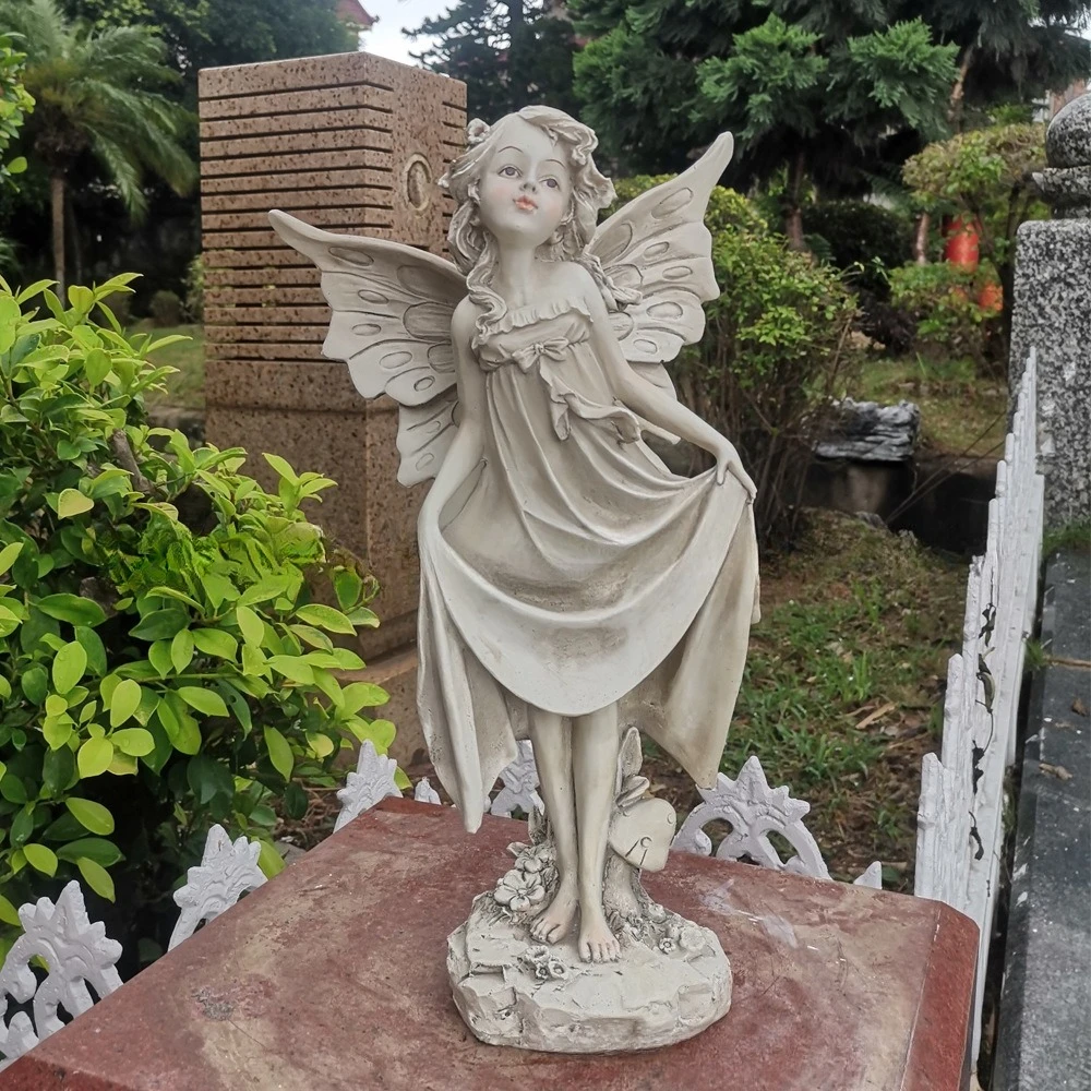 Manufacturer spot cross-border foreign trade retro flower fairy resin handicraft ornament garden decoration garden gardening